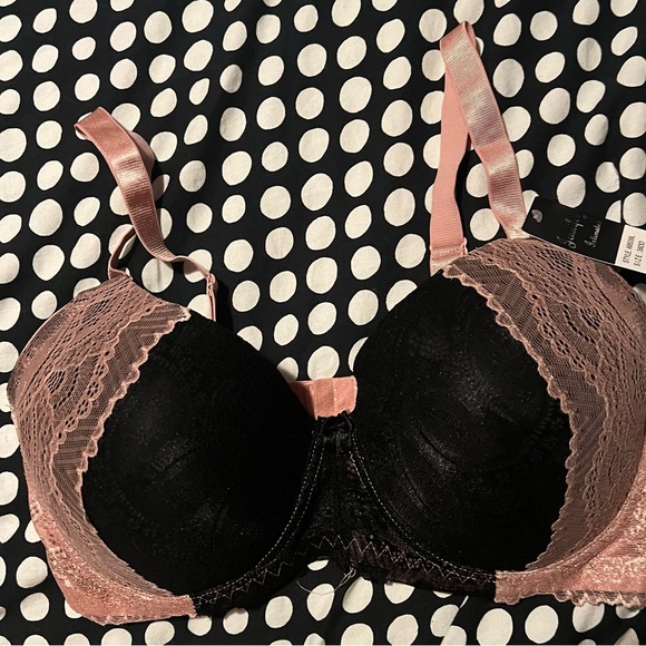 Jennifer Intimates Full Coverage 2 Tone Lace Underwire Bra - Black - Picture 2 of 2